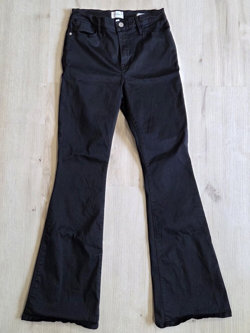 Frame Le Flare Black Denim Pants Sz 30